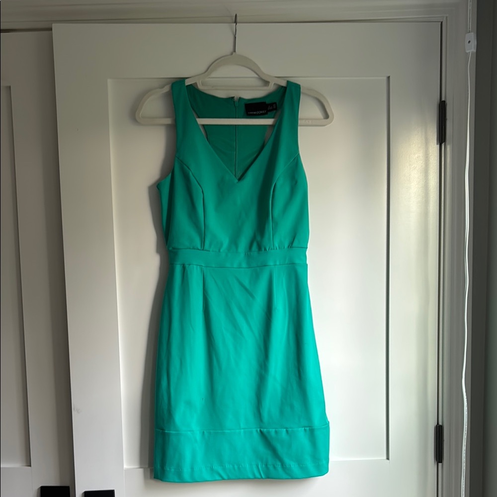 Teal Sleeveless Mini Dress